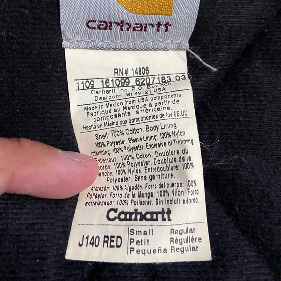 Vintage Carhartt J140 Red Active Work Wear Jacket - Picture 3 of 3
